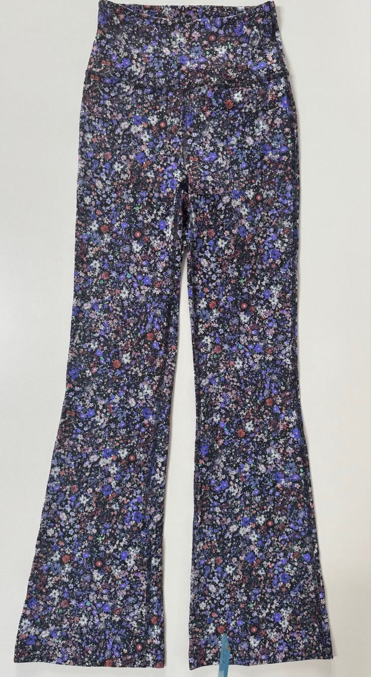 Lululemon Groove high-rise flared pant Nulu purple flower burst print - 4